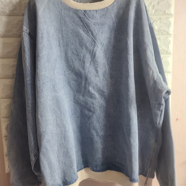 자라 데님 맨투맨 티셔츠(빅사이즈110이상)