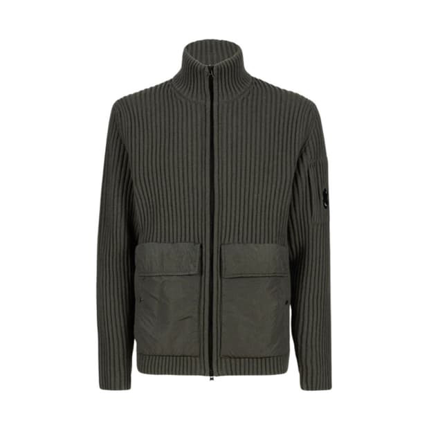 CP컴퍼니 램스울 크롬 혼방 니트집업