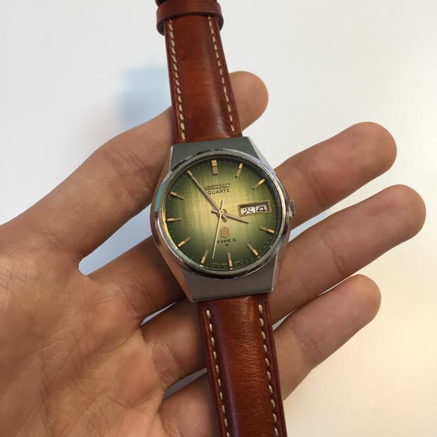 70s seiko type 2 olive gradation dial