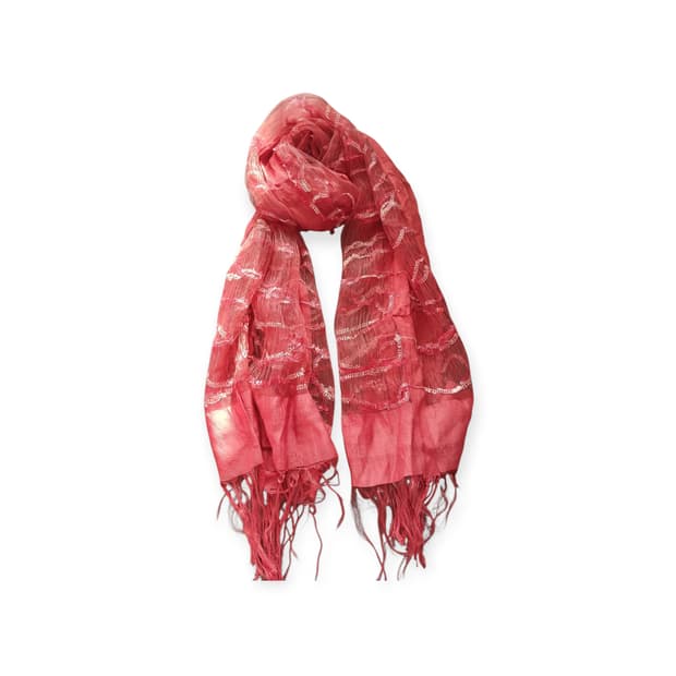 히피 주황 레이스 수술 스카프