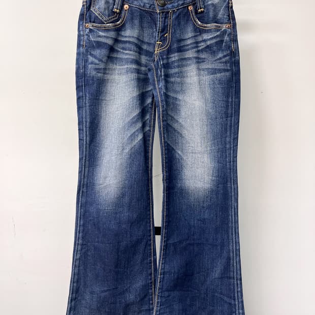 리바이스 워싱 부츠컷 데님 진스