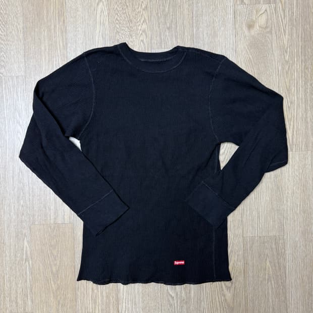 슈프림 헤인즈 써멀 와플 크루넥 플레인 롱슬리브M