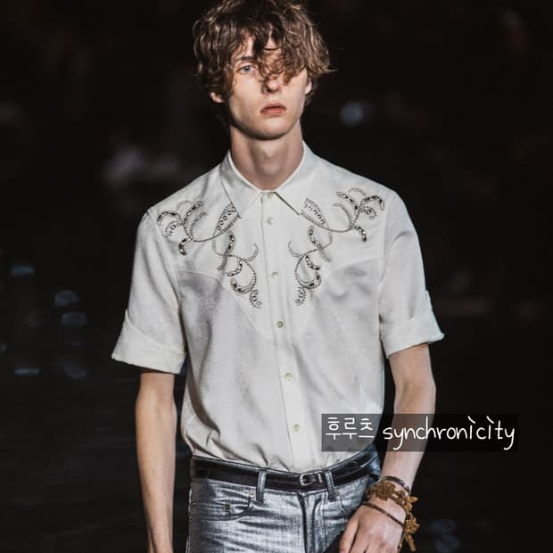 생로랑 19ss 웨스턴 셔츠