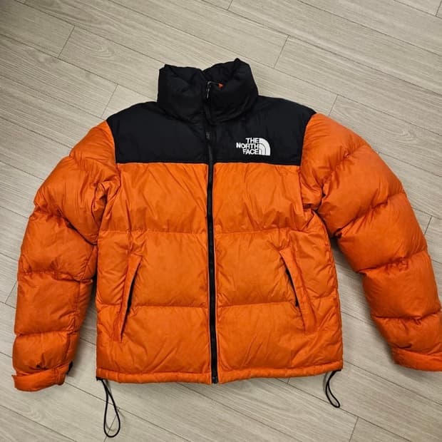 노스페이스 눕시 오렌지 패딩 M