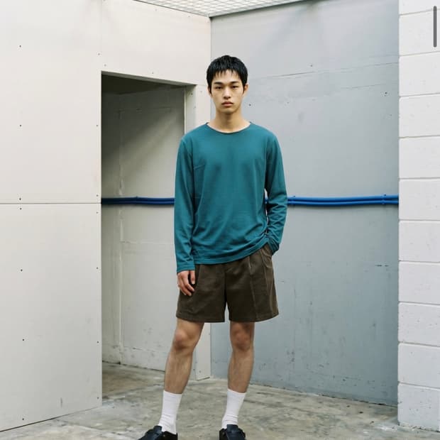 발루트x김승환 보트넥 롱슬리브 핀스트라이프 딥 오션 3