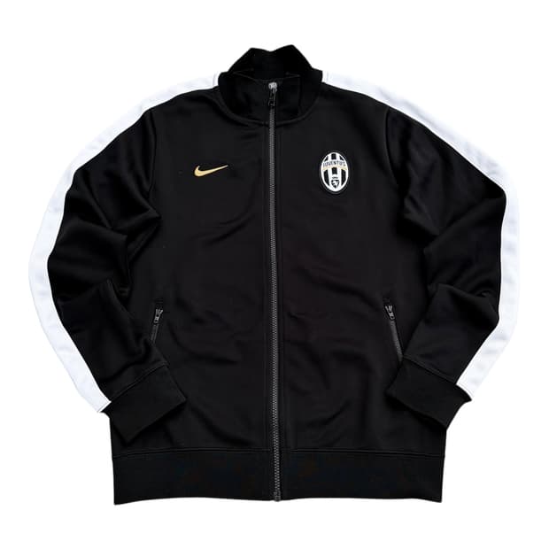 나이키 X 유벤투스 사이드 라인 옐로우 스우시 트랙탑 져지