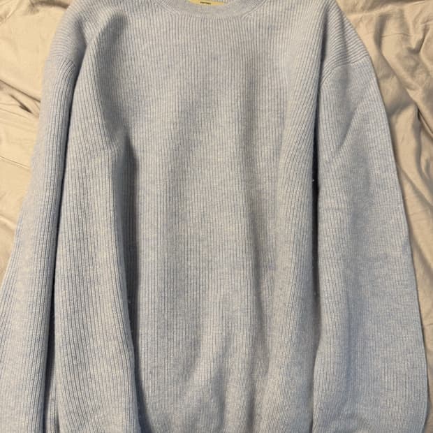 포터리 컴포트 크루낵 니트 (SAX)