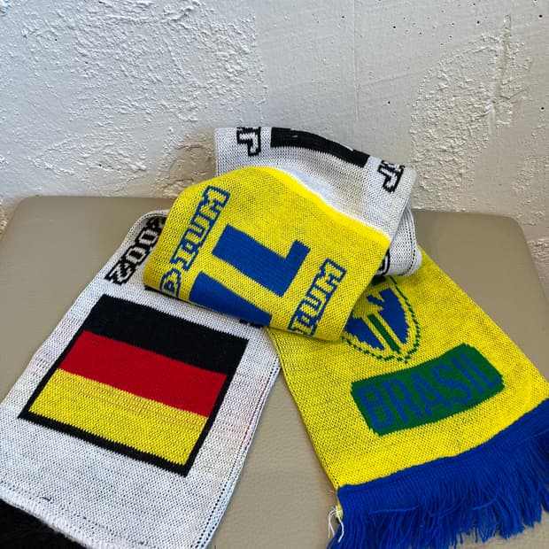 Made in UK 2002 브라질 독일 결승 아크릴 풋볼 머플러 