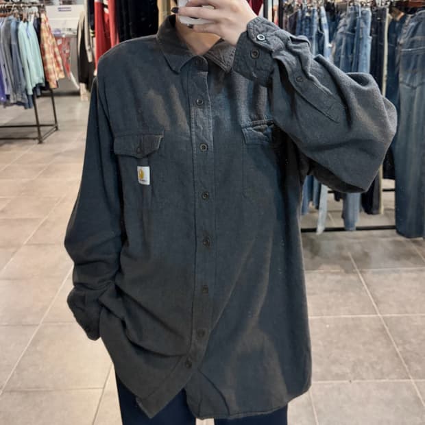 [NO.9] Carhartt 칼하트 울 셔츠 차콜 그레이
