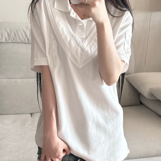 폴로 랄프로렌 빅포니 올 화이트 반팔
