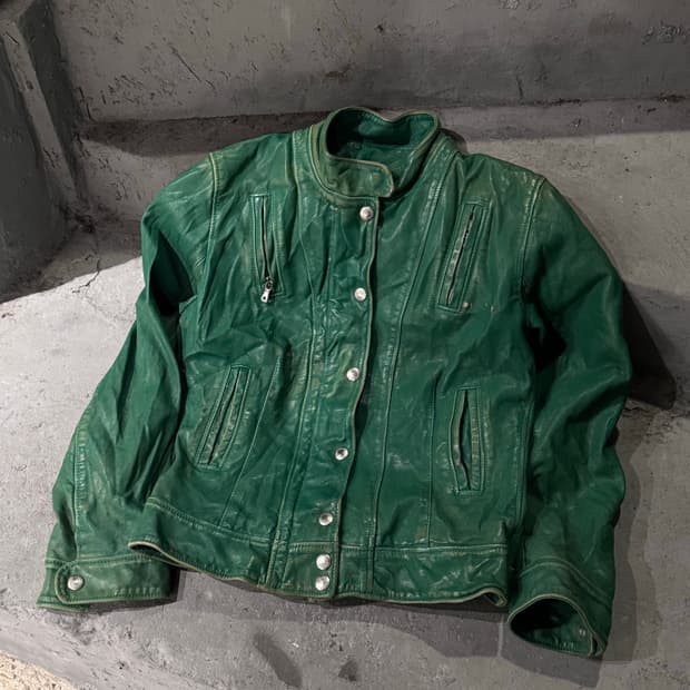 돌체앤가바나 아카이브 고트스킨 가죽자켓