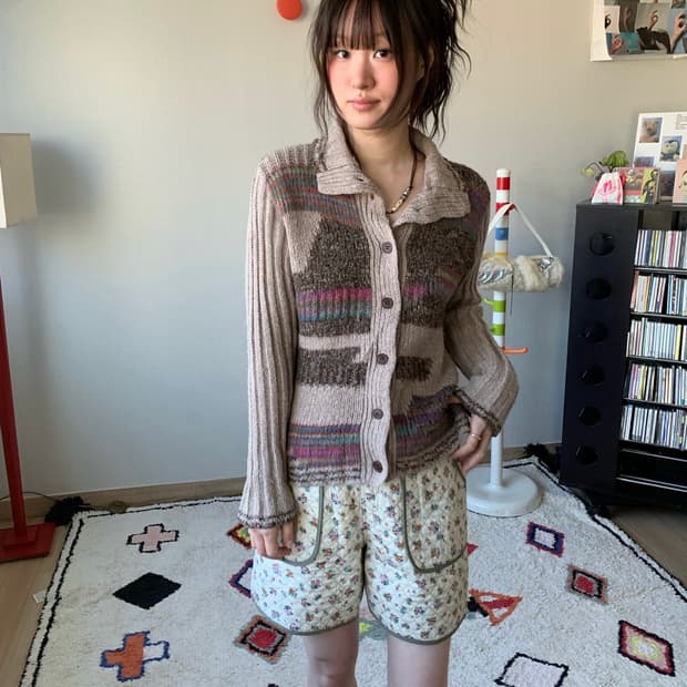 ethnic rainbow knit ..