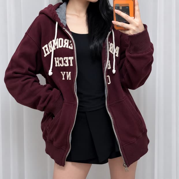 아베크롬비 아치 로고 후드집업