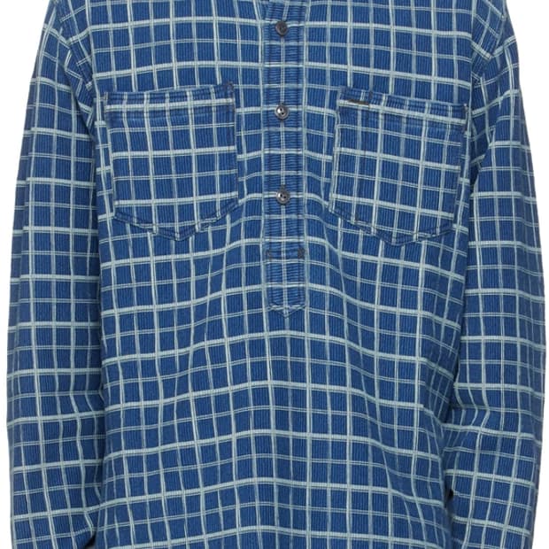 2XL RRL 인디고 체크 워크 셔츠