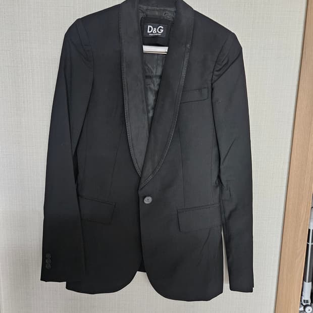 D&G(Dolce & Gabbana) 블랙 새틴 라펠 블레이저