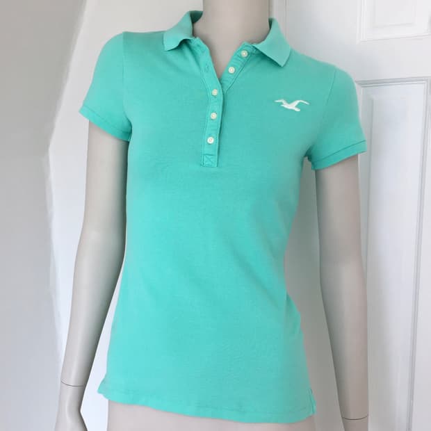 Hollister Mint Polo T-Shirt