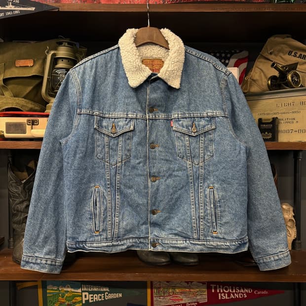 80s 리바이스 클래식 쉐르파 빈티지핏 데님 트러커 자켓 N289