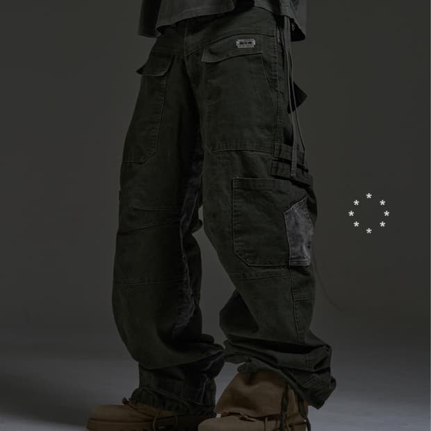 wapworks X blaim w115 워크 팬츠 카키