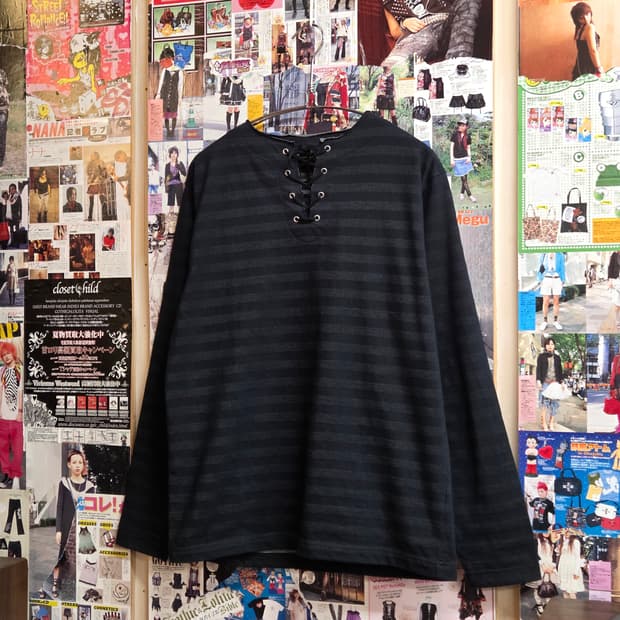 JPN 스트라이프 아일렛 롱슬리브