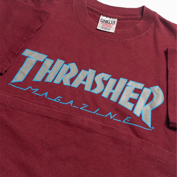 90's 미제 Thrasher 스케이트 빈티지 티셔츠