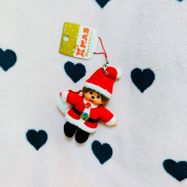 몬치치 크리스마스 산타 인형 키체인 키링
