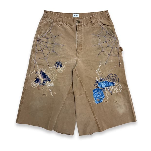 Carhartt Boro Sashiko Distressed Shorts