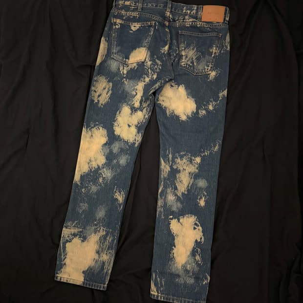 구찌 블리치드 펑크 데님 팬츠