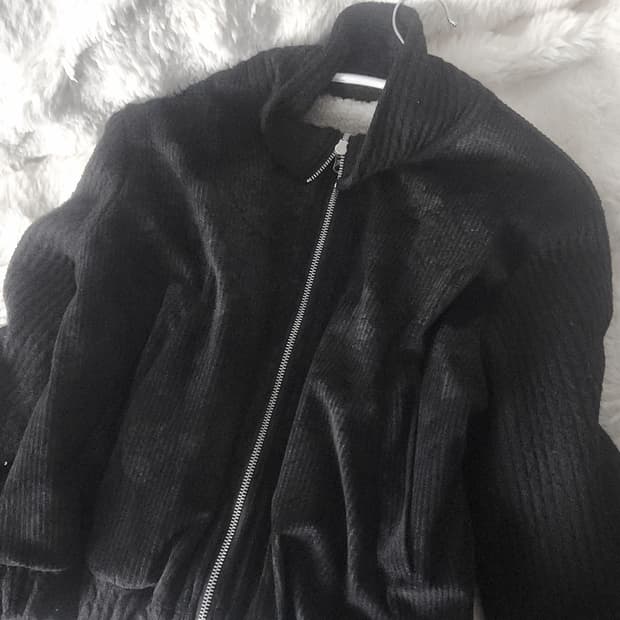 도우치도우치 페이즐리 올드빈티지 오리엔탈 투웨이 양털 점퍼 블랙