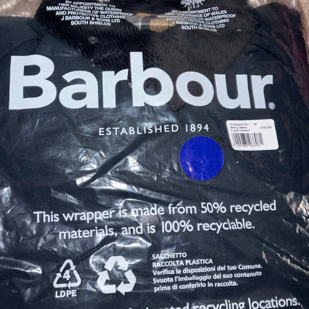 (새상품) 바버 빔즈 콜라보 별주 더블레이어 트랜스포트 38 자켓 네이비