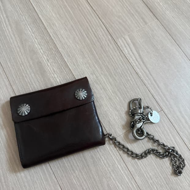 rrl 더블알엘 콘초 레더 체인 지갑
