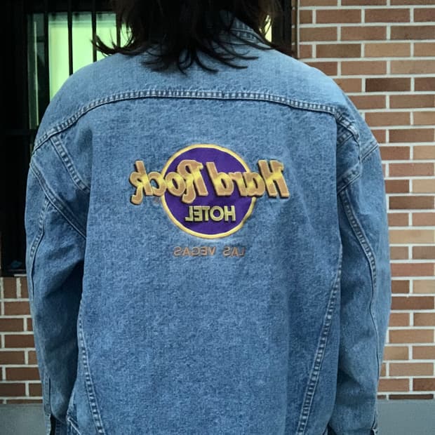 (XL)하드락 데님 트러커 자켓