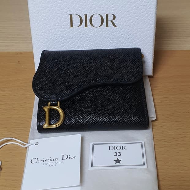 디올 새들 로투스 반지갑/지갑 정품S급(감정O)