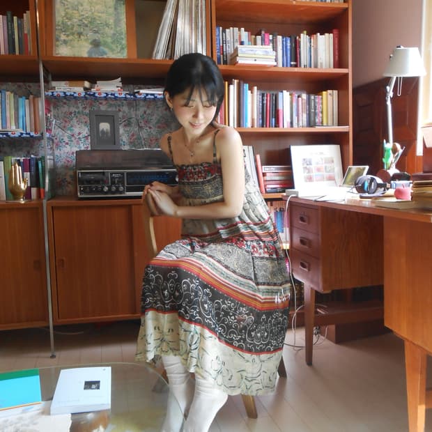 오리엔탈 플라워 스모크 뷔스티에 원피스