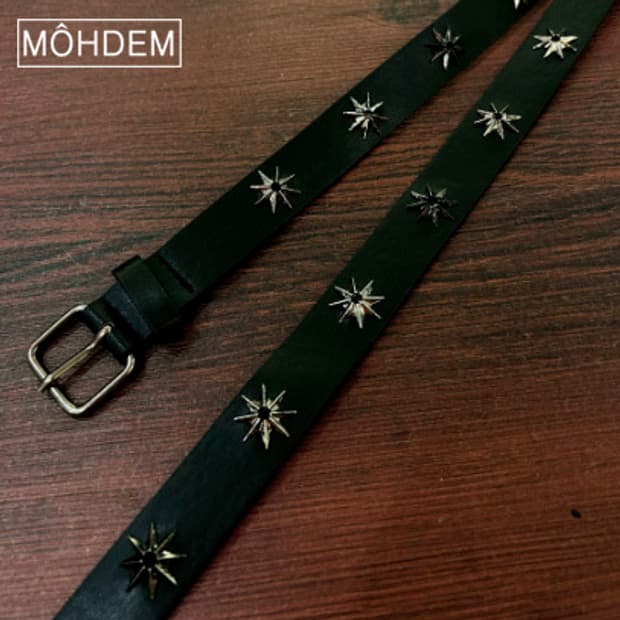 [Unisex] 스타 스터드 빈티지 롱 벨트