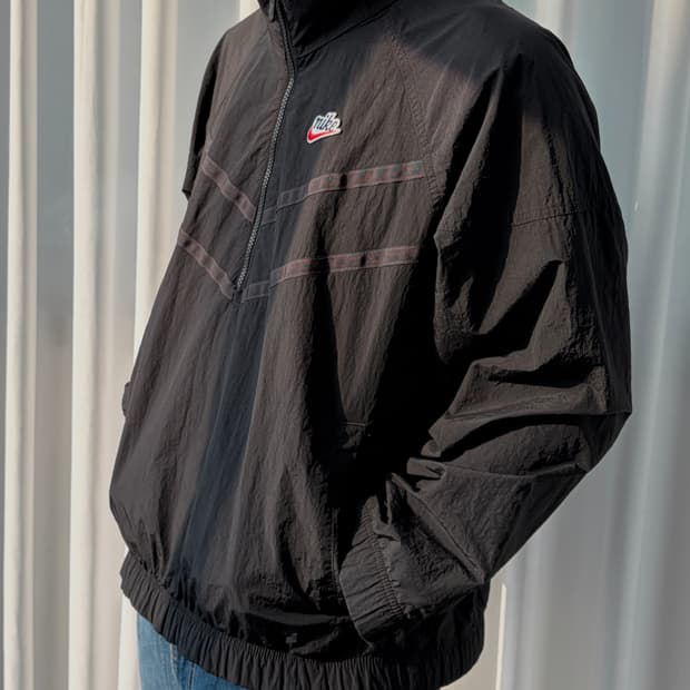 [S-M]나이키 윈드러너 하프집업 우븐 바람막이