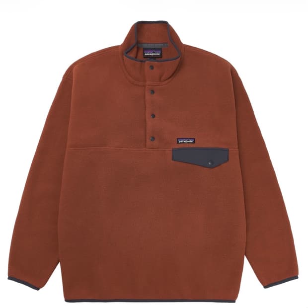 파타고니아 신칠라 스냅-T 플리스 풀오버 버니쉬드 레드