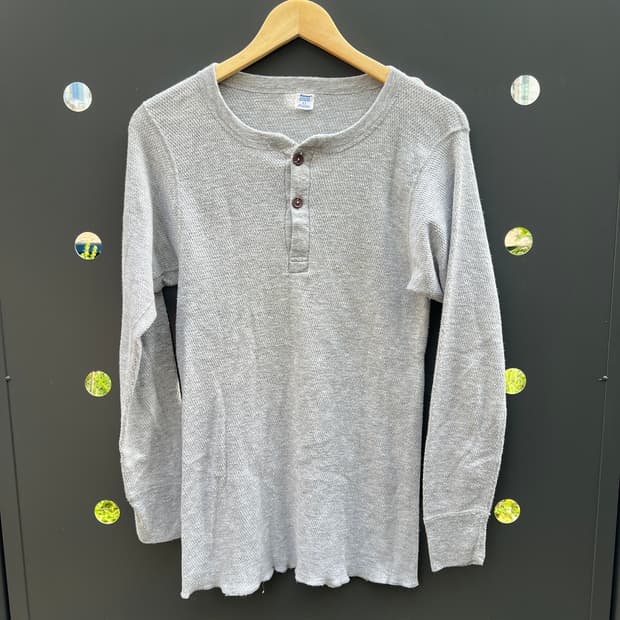 70s USA Vintage Hanes 써멀 헨리넥 롱슬리브
