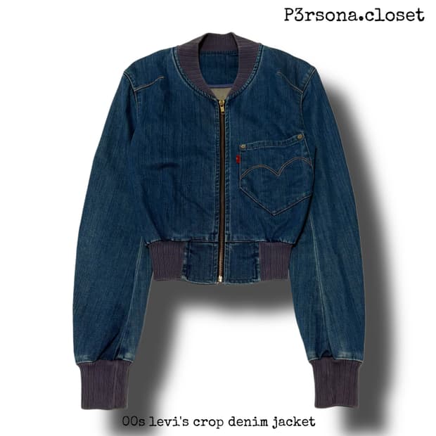 00s levi's crop denim jacket