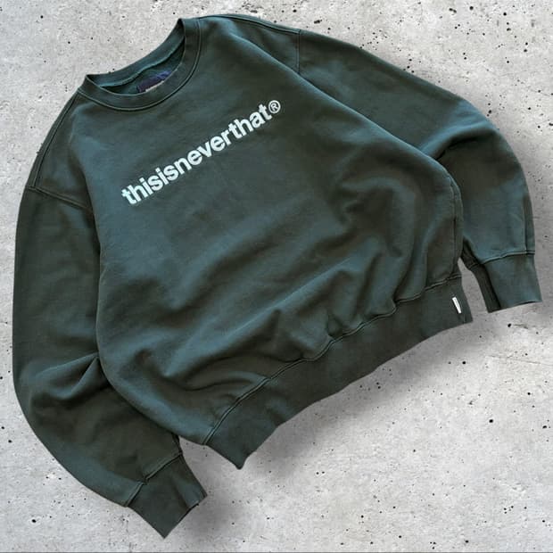 [M] 디스이즈네버댓 그린 블루 맨투맨 티셔츠 D604