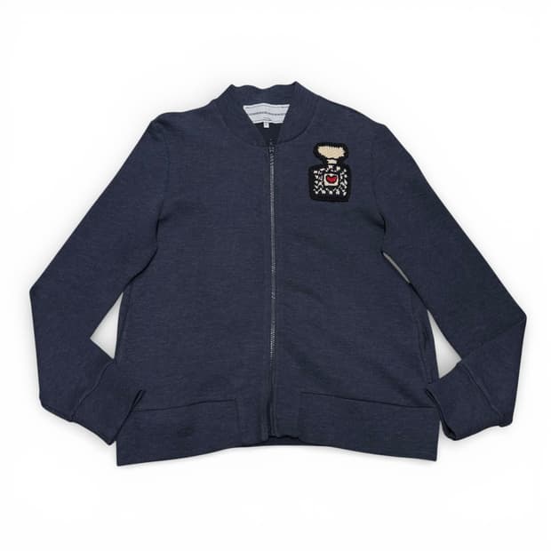 우먼S-M 미카엘라버거 네이비 퍼퓸 니트 블루종 자켓