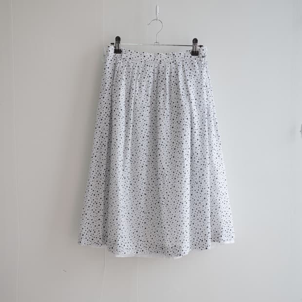 Retro dot flared skirt