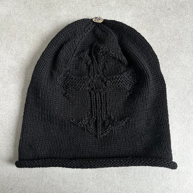 크롬하츠 캐시미어 크로스 오버사이즈 비니