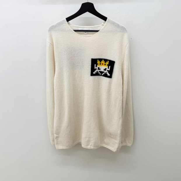 꼼데가르송 셔츠 x 인베이더 니트