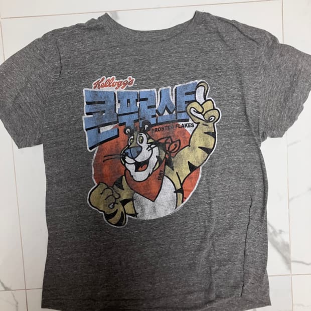 빈티지 캘로그 콘푸로스트 토니 티셔츠