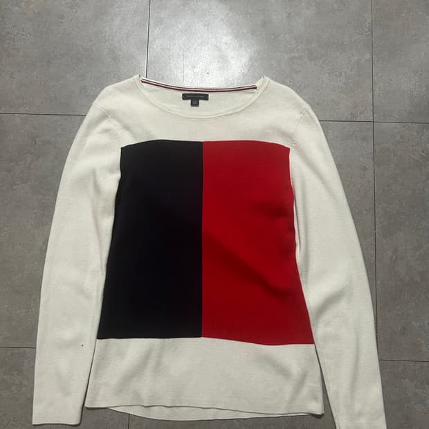 타미 걸즈  컬러블록   빈티지 코튼 니트  55size 