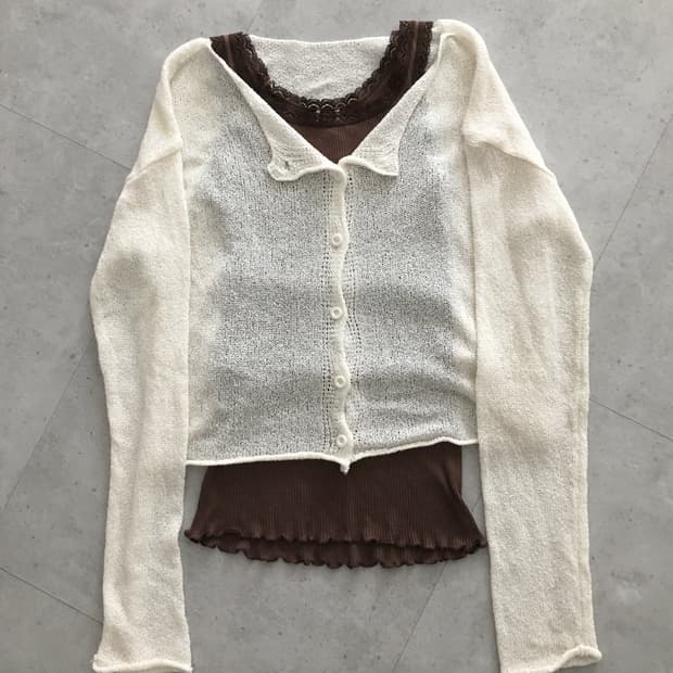 Vintage ivory cardigan