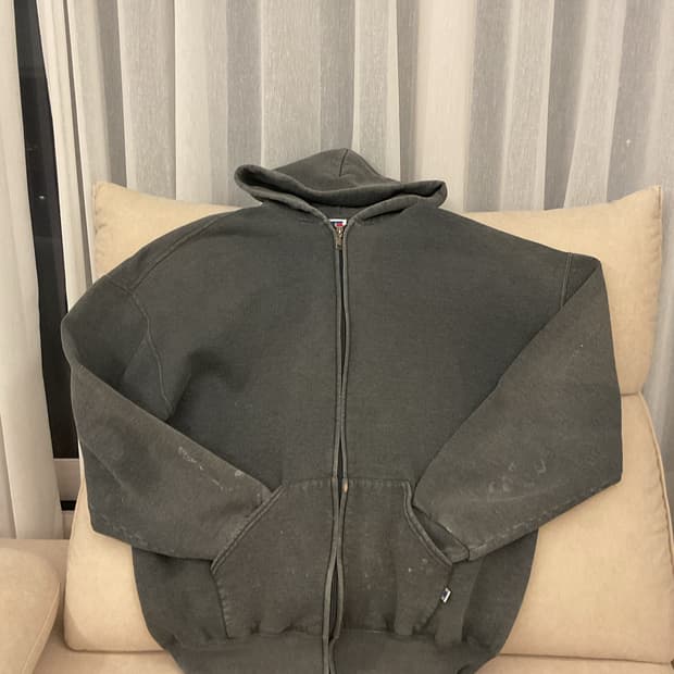 90s russell zip up hoodie