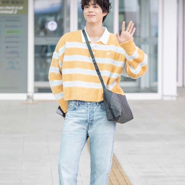 [박보검님 착용] 셀린느 25fw 브러시드 폴로 스웨터