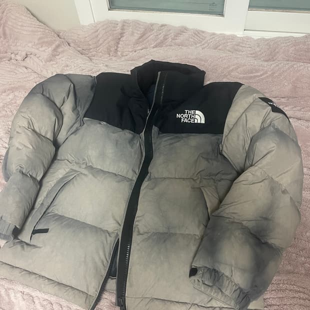 노스페이스 다잉 눕시 다운 에코 그레이 패딩 L