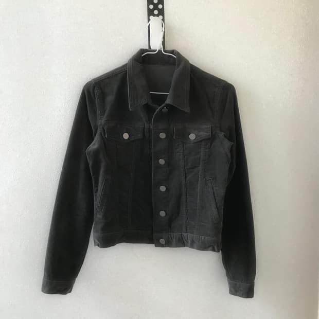 vintage black denim jacket